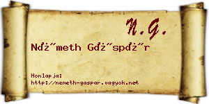 Németh Gáspár névjegykártya