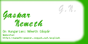 gaspar nemeth business card