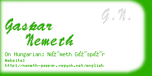 gaspar nemeth business card